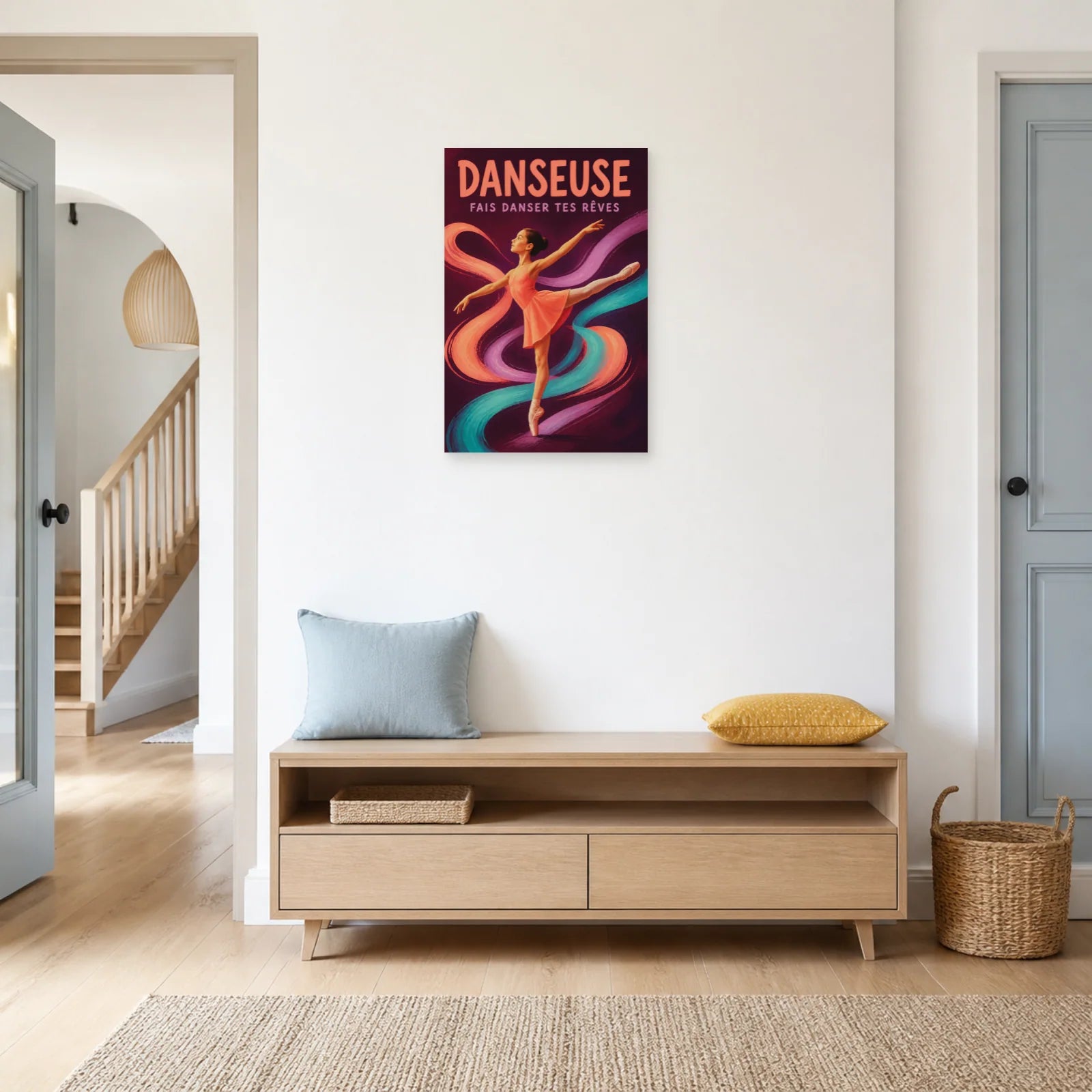 Affiche Danseuse – Fais Danser Tes Rêves dans une entrée ou un couloir - Art Virtuoso