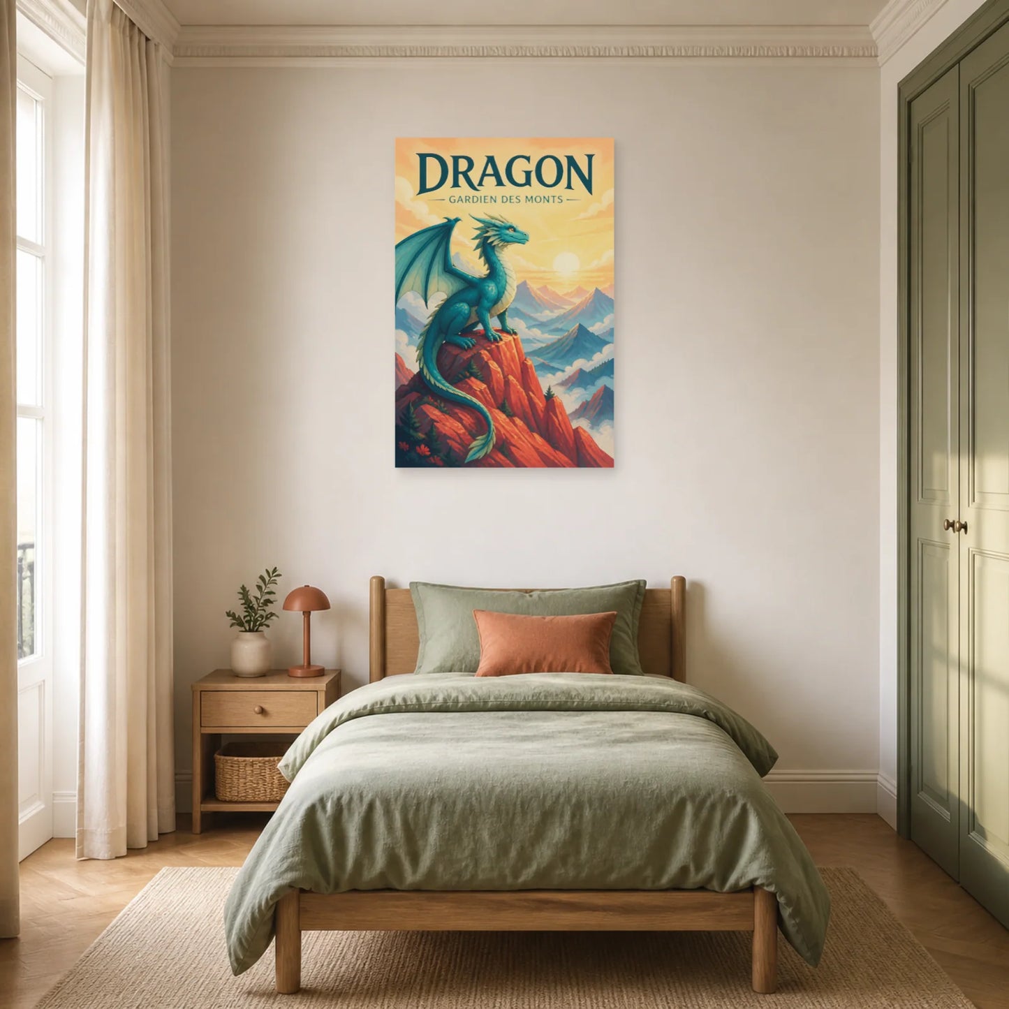 Affiche Dragon – Gardien des Monts dans une chambre - Art Virtuoso
