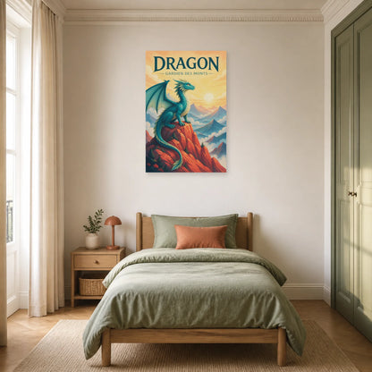 Affiche Dragon – Gardien des Monts dans une chambre - Art Virtuoso