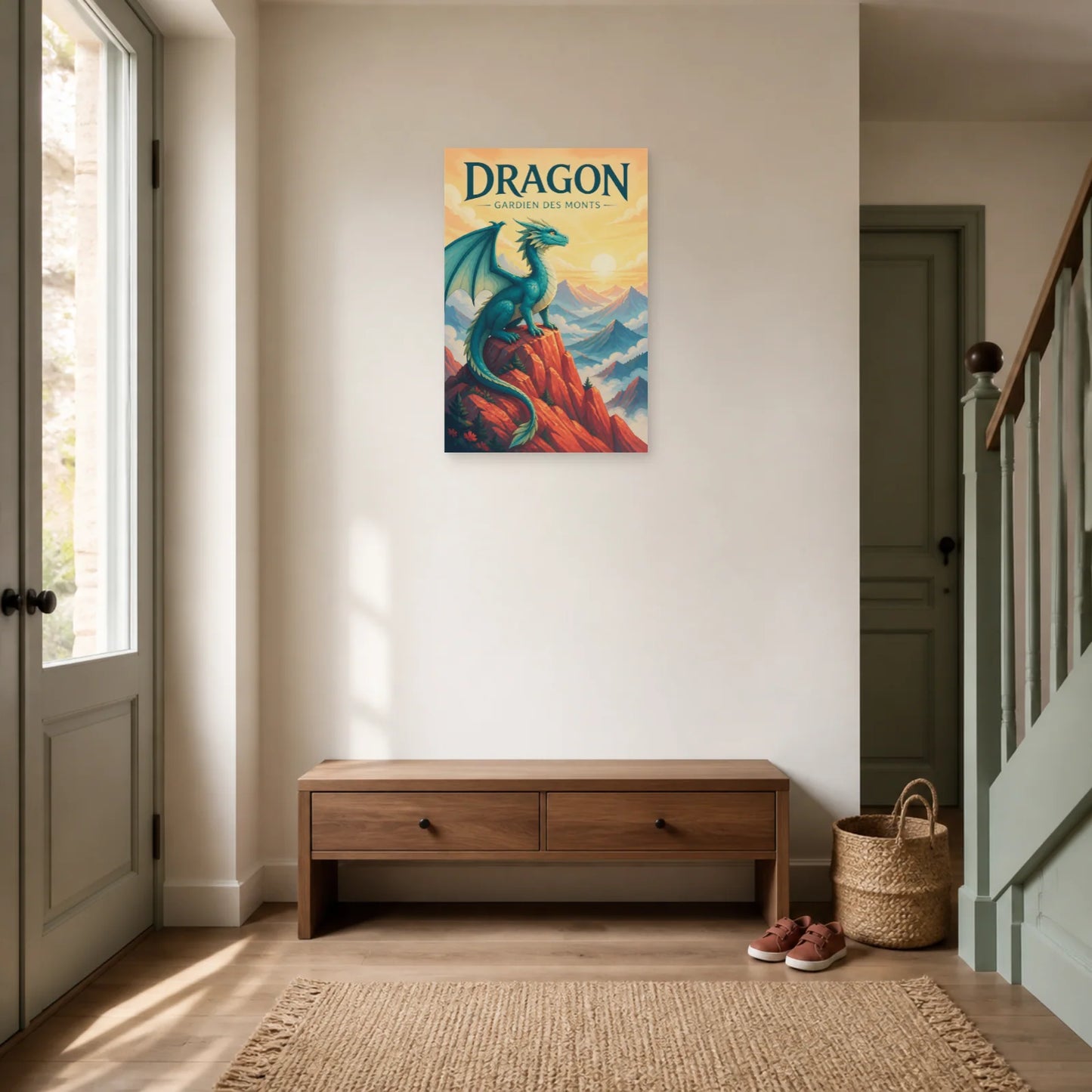 Affiche Dragon – Gardien des Monts dans une entrée ou un couloir - Art Virtuoso