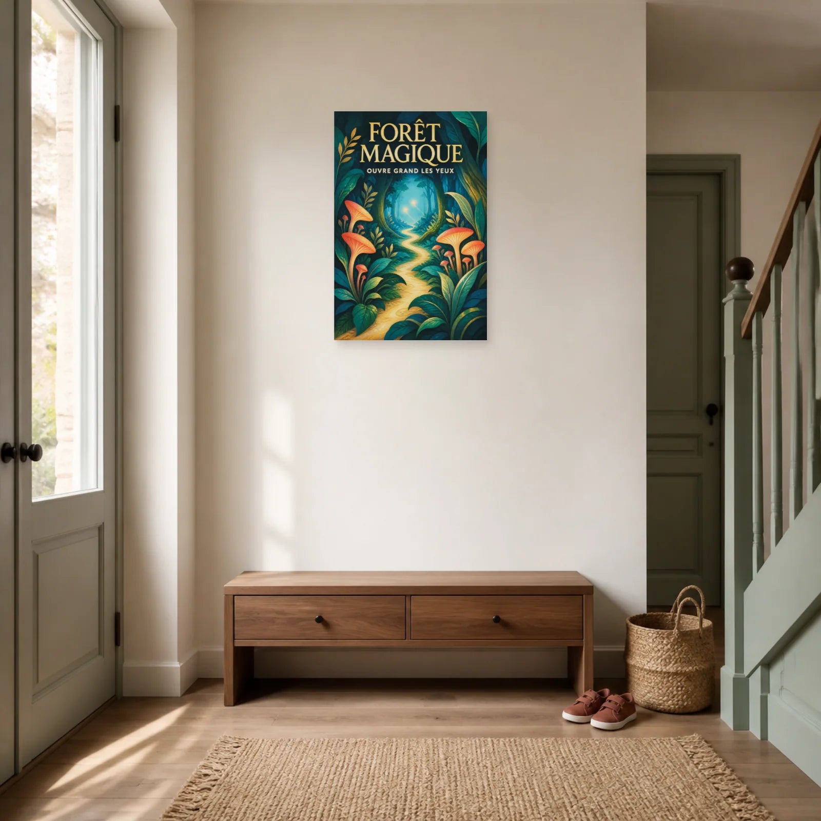 Affiche Forêt Magique – Ouvre Grand les Yeux dans une entrée ou un couloir - Art Virtuoso