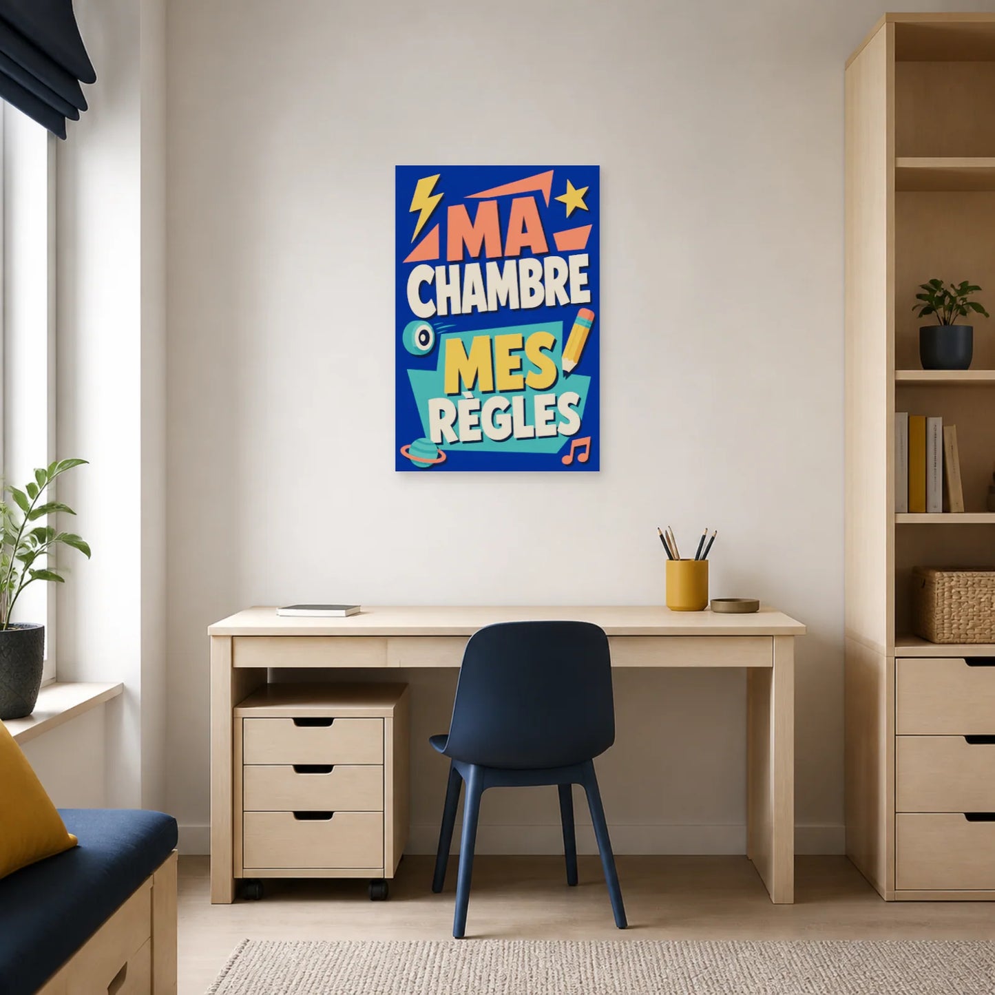 Affiche Ma Chambre – Mes Règles dans un bureau - Art Virtuoso