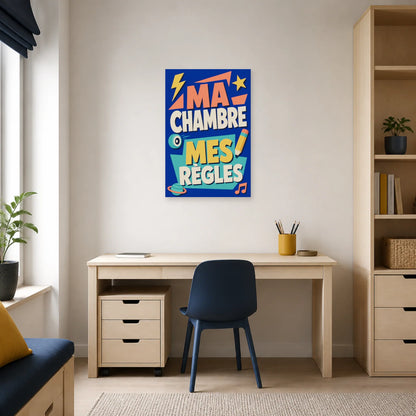 Affiche Ma Chambre – Mes Règles dans un bureau - Art Virtuoso