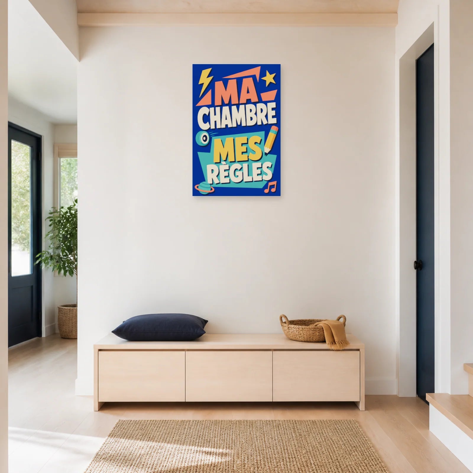 Affiche Ma Chambre – Mes Règles dans une entrée ou un couloir - Art Virtuoso