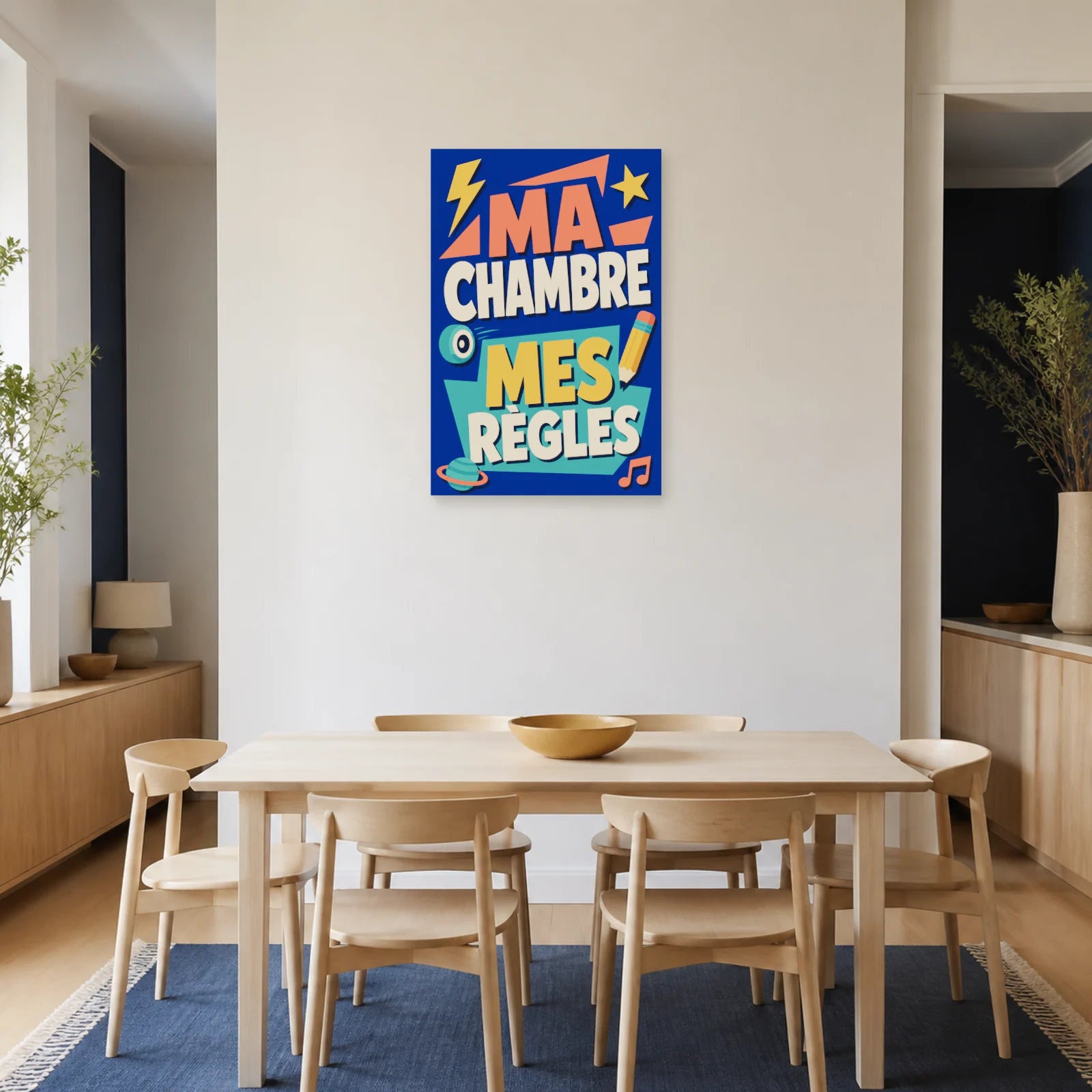 Affiche Ma Chambre – Mes Règles dans une salle à manger - Art Virtuoso