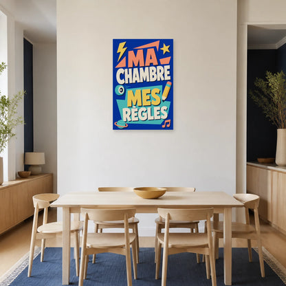 Affiche Ma Chambre – Mes Règles dans une salle à manger - Art Virtuoso