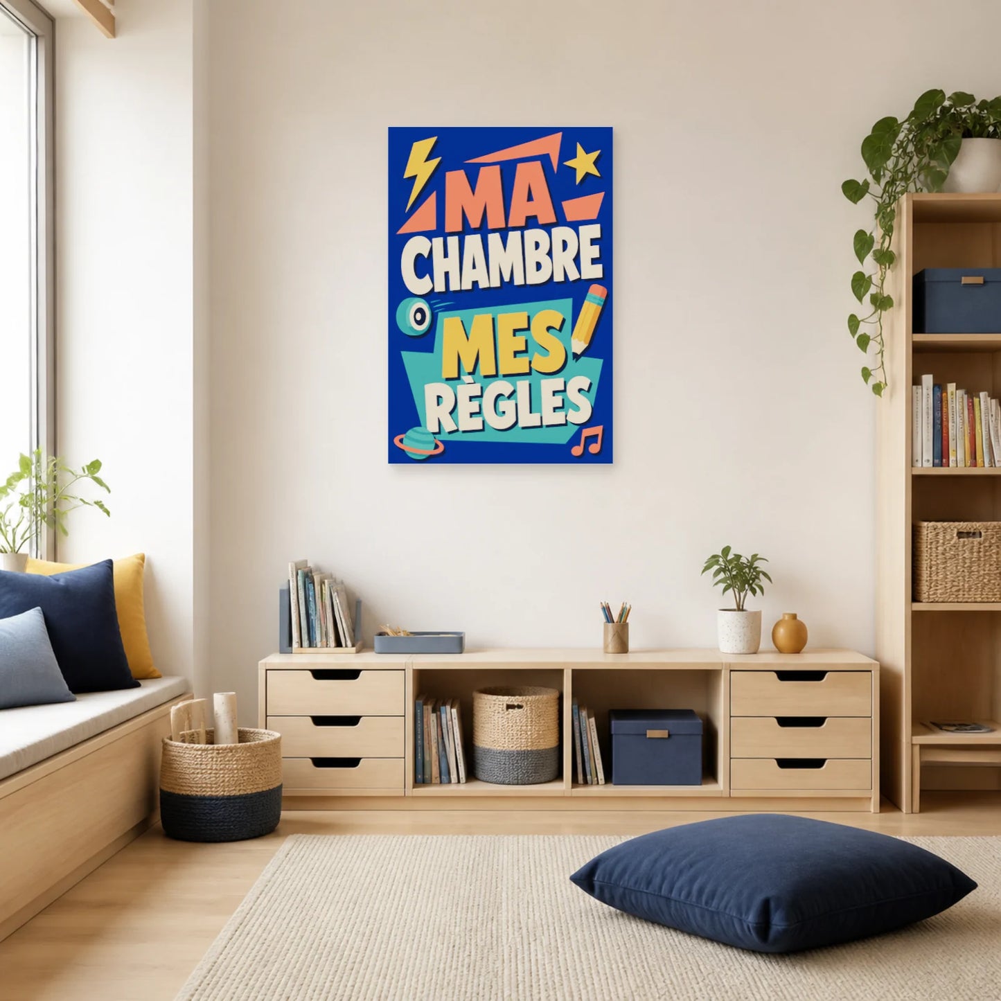 Affiche Ma Chambre – Mes Règles dans un salon - Art Virtuoso