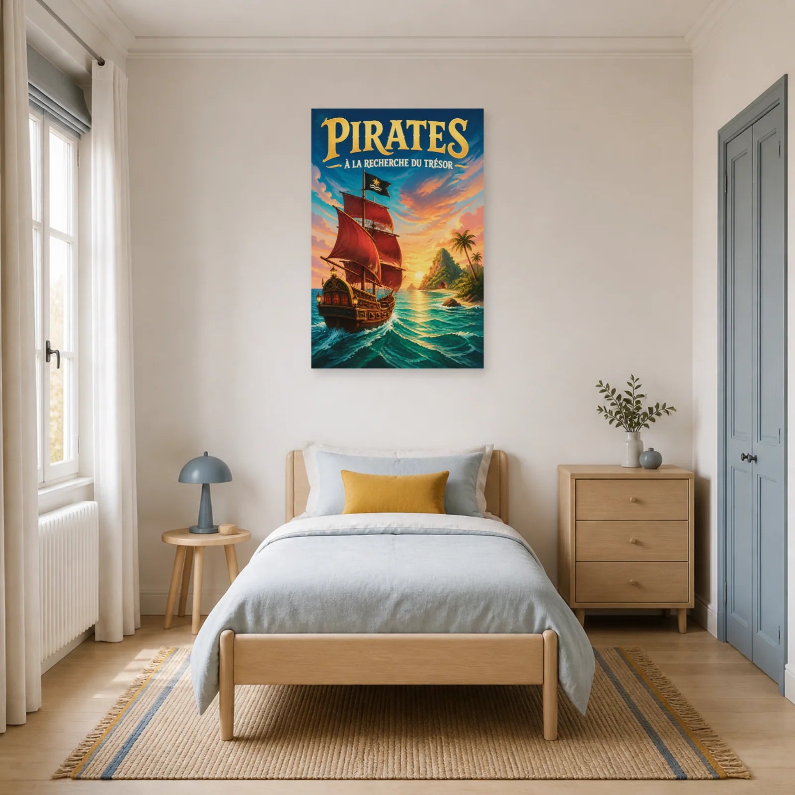 Affiche Pirates – À la Recherche du Trésor dans une chambre - Art Virtuoso