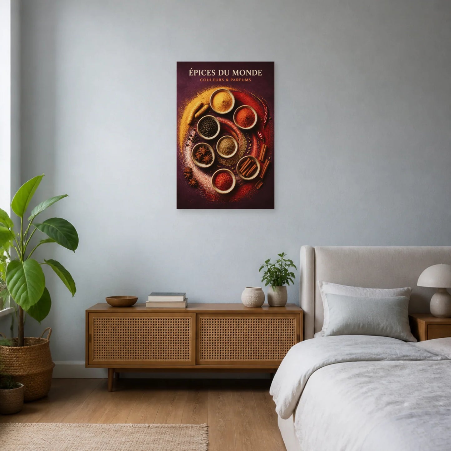 Affiche Épices du Monde – Couleurs & Parfums dans une chambre - Art Virtuoso