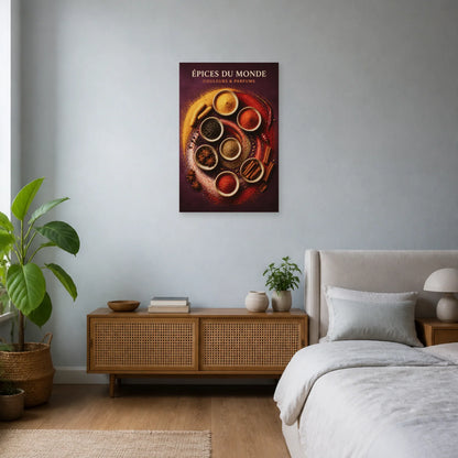 Affiche Épices du Monde – Couleurs & Parfums dans une chambre - Art Virtuoso
