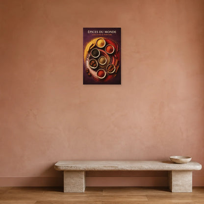 Affiche Épices du Monde – Couleurs & Parfums dans une entrée ou un couloir - Art Virtuoso