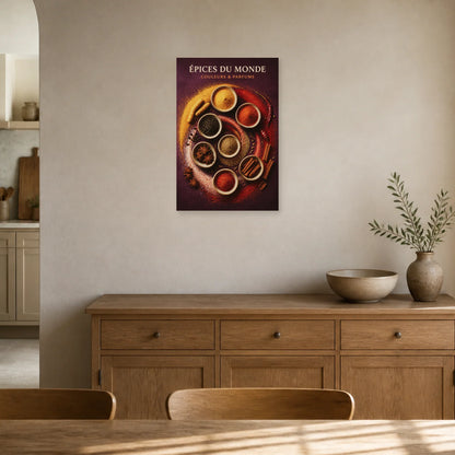Affiche Épices du Monde – Couleurs & Parfums dans un salon - Art Virtuoso