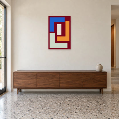 Affiche Equerres - Emboitements dans une entrée ou un couloir - Art Virtuoso