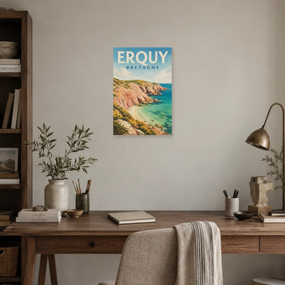 Affiche Erquy - Cap sauvage dans un bureau - Art Virtuoso