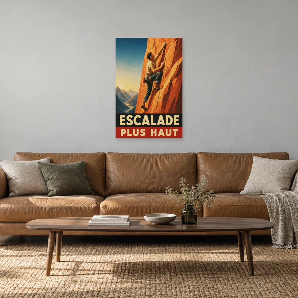 Affiche Escalade – Plus haut dans un salon - Art Virtuoso