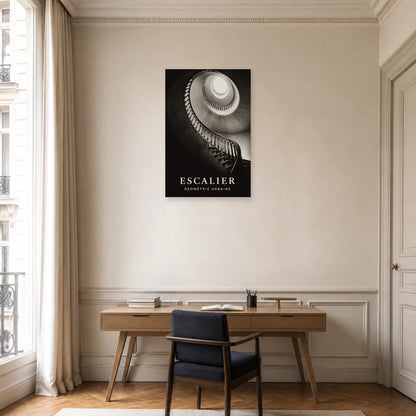Affiche Escalier – Géométrie Urbaine dans un bureau - Art Virtuoso