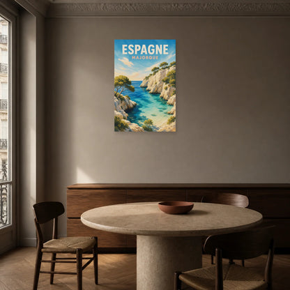 Affiche Espagne – Majorque dans une salle à manger - Art Virtuoso