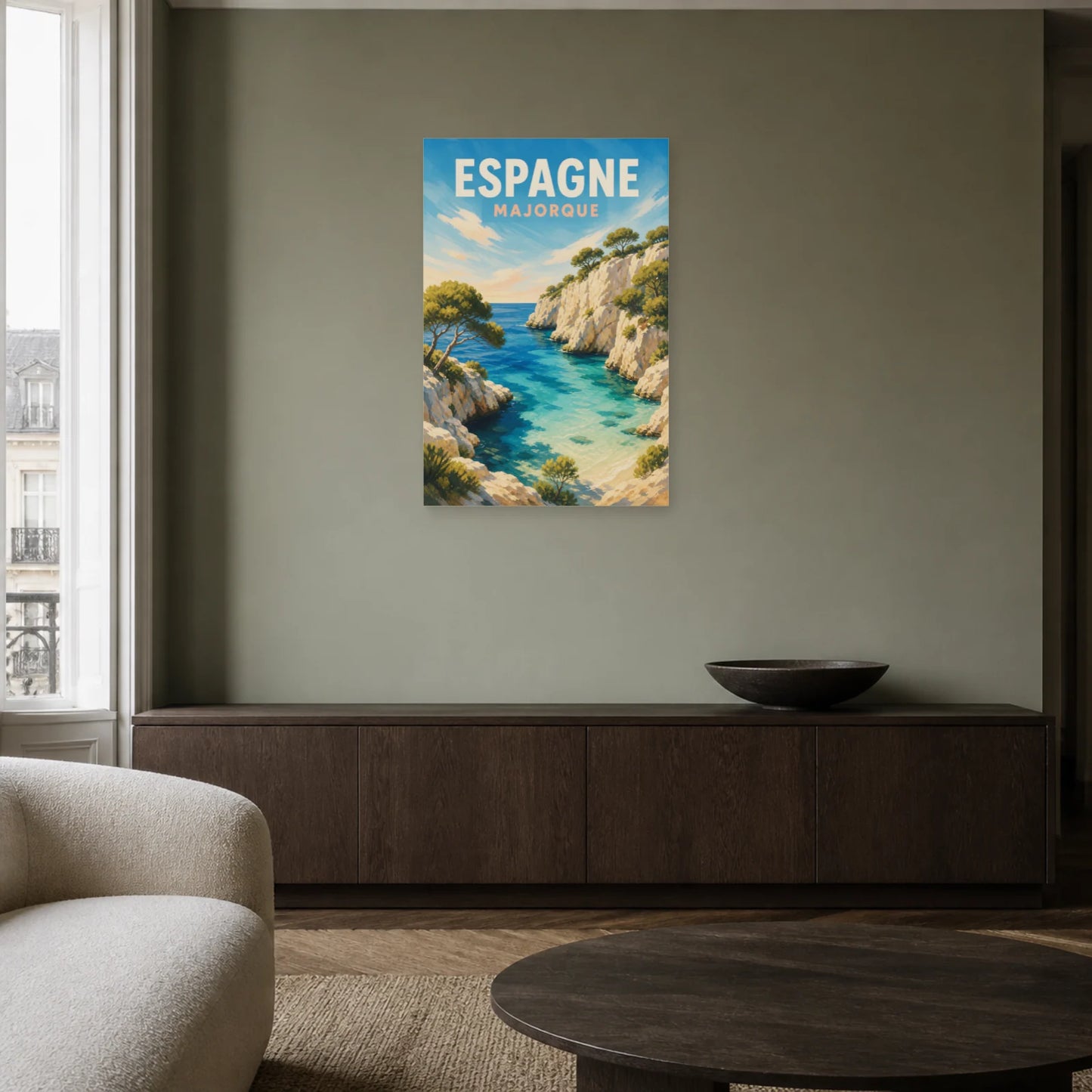 Affiche Espagne – Majorque dans un salon - Art Virtuoso