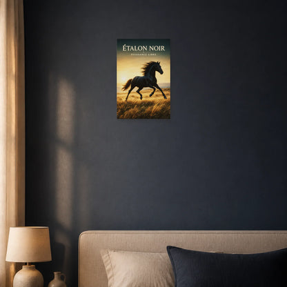 Affiche Étalon Noir – Puissance Libre dans une entrée ou un couloir - Art Virtuoso