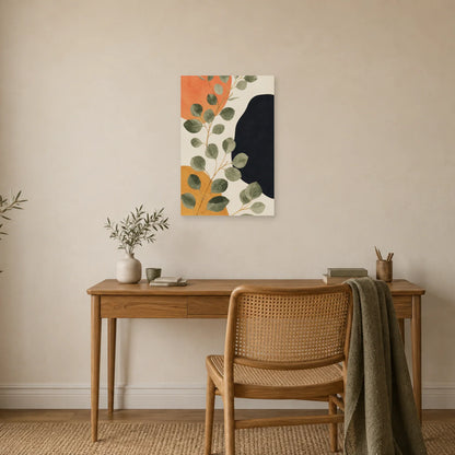Affiche Eucalyptus bohème graphique dans un bureau - Art Virtuoso