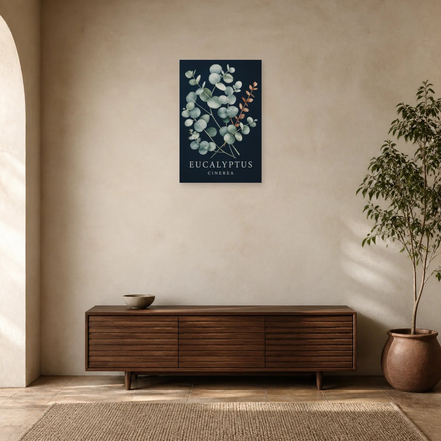 Affiche Eucalyptus – Cinerea dans une entrée ou un couloir - Art Virtuoso