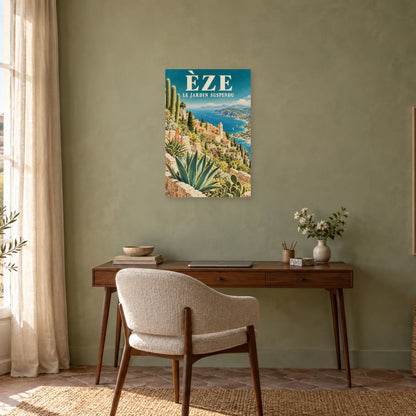 Affiche Èze - Le jardin suspendu dans un bureau - Art Virtuoso