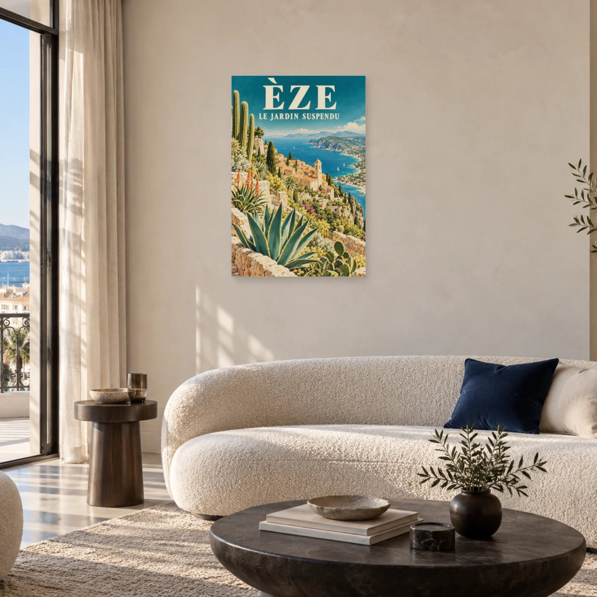 Affiche Èze - Le jardin suspendu dans un salon - Art Virtuoso