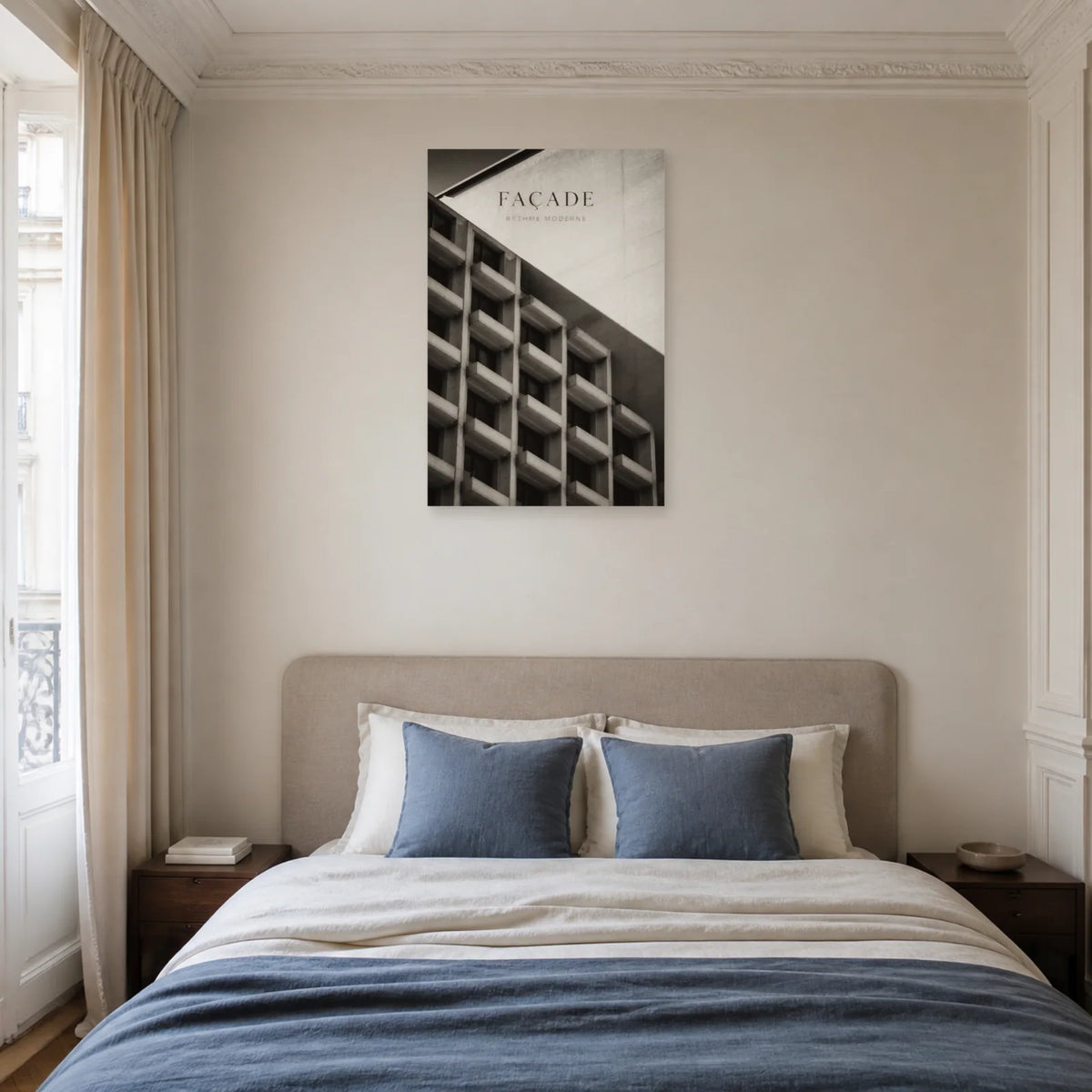 Affiche Façade – Rythme Moderne dans une chambre - Art Virtuoso