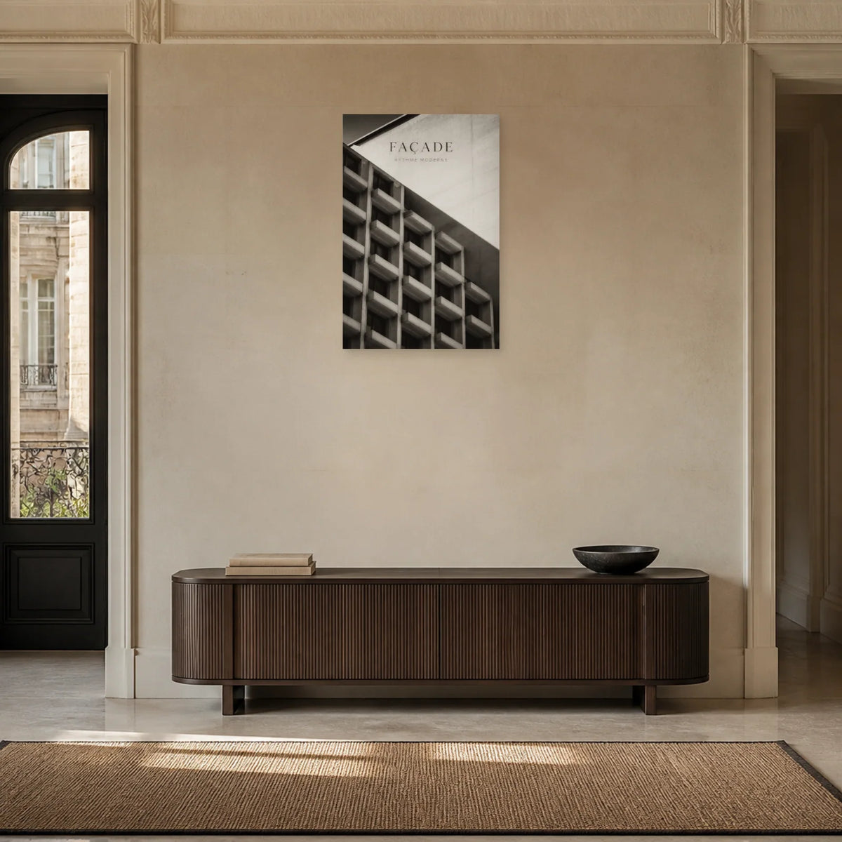 Affiche Façade – Rythme Moderne dans une entrée ou un couloir - Art Virtuoso
