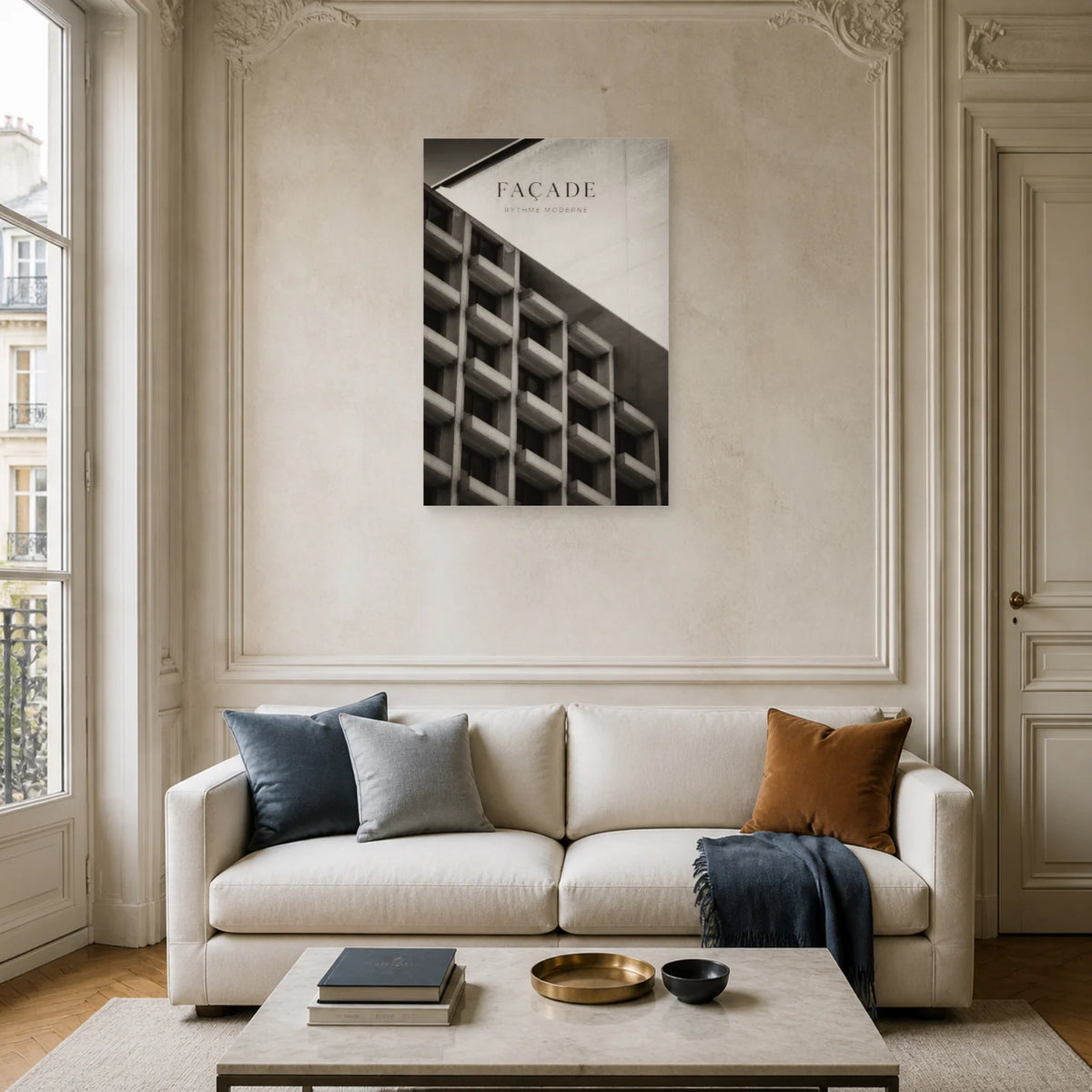 Affiche Façade – Rythme Moderne dans un salon - Art Virtuoso