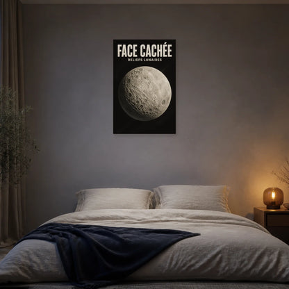 Affiche Face Cachée – Reliefs Lunaires dans une chambre - Art Virtuoso