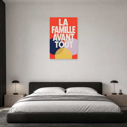 Affiche La famille avant tout – Cercles unis dans une chambre - Art Virtuoso