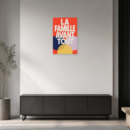 Affiche La famille avant tout – Cercles unis dans une entrée ou un couloir - Art Virtuoso
