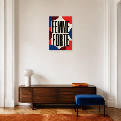Affiche Femme forte – Géométrie affirmée dans une entrée ou un couloir - Art Virtuoso