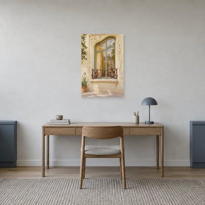 Affiche fenêtre Art nouveau et ferronnerie dans un bureau - Art Virtuoso