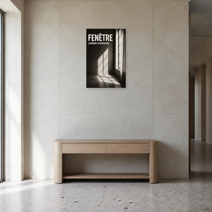 Affiche Fenêtre – Lumière Intérieure dans une entrée ou un couloir - Art Virtuoso
