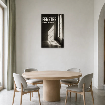 Affiche Fenêtre – Lumière Intérieure dans une salle à manger - Art Virtuoso