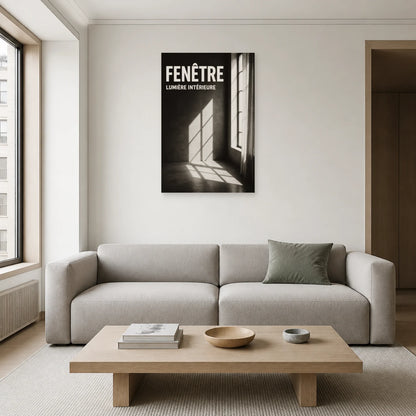 Affiche Fenêtre – Lumière Intérieure dans un salon - Art Virtuoso