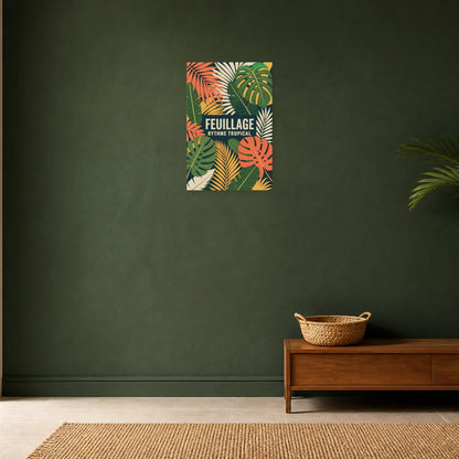 Affiche Feuillage – Rythme tropical dans une entrée ou un couloir - Art Virtuoso