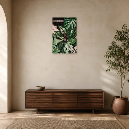 Affiche Feuillages – Composition Verte dans une entrée ou un couloir - Art Virtuoso