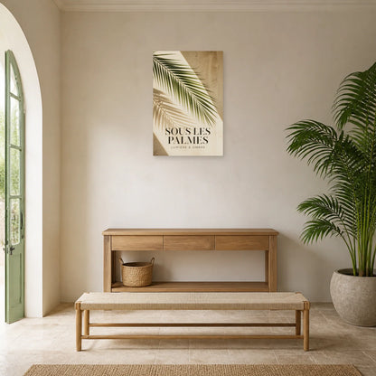 Affiche Feuille de palmier – Jeu d’ombre dans une entrée ou un couloir - Art Virtuoso