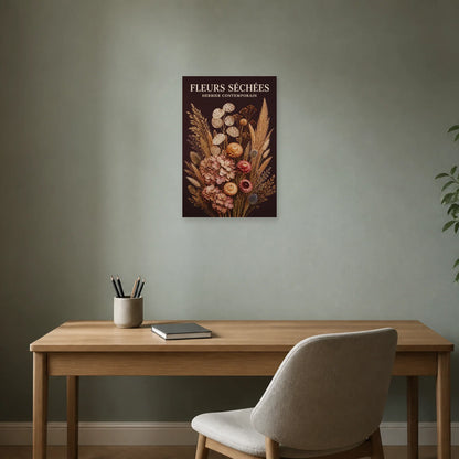 Affiche Fleurs Séchées – Herbier Contemporain dans un bureau - Art Virtuoso
