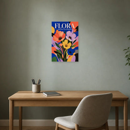 Affiche Flora – Abstraction Moderne dans un bureau - Art Virtuoso
