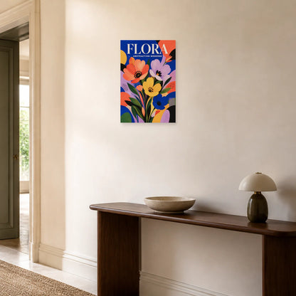 Affiche Flora – Abstraction Moderne dans une entrée ou un couloir - Art Virtuoso