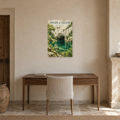 Affiche Fontaine-de-Vaucluse La source dans un bureau - Art Virtuoso