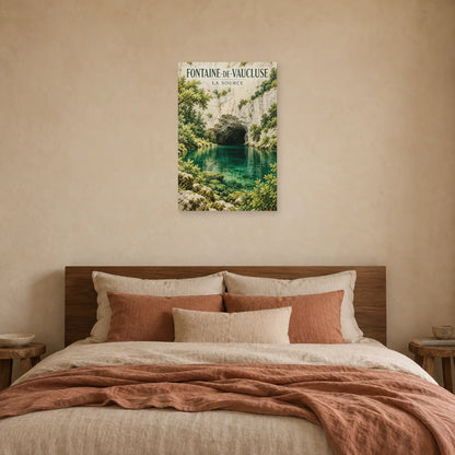 Affiche Fontaine-de-Vaucluse La source dans une chambre - Art Virtuoso