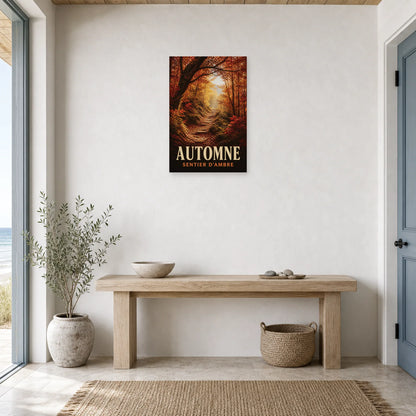 Affiche Automne – Sentier d'Ambre dans une entrée ou un couloir - Art Virtuoso