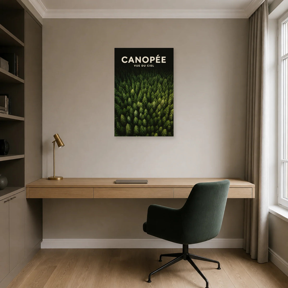 Affiche Canopée – Vue du ciel dans un bureau - Art Virtuoso