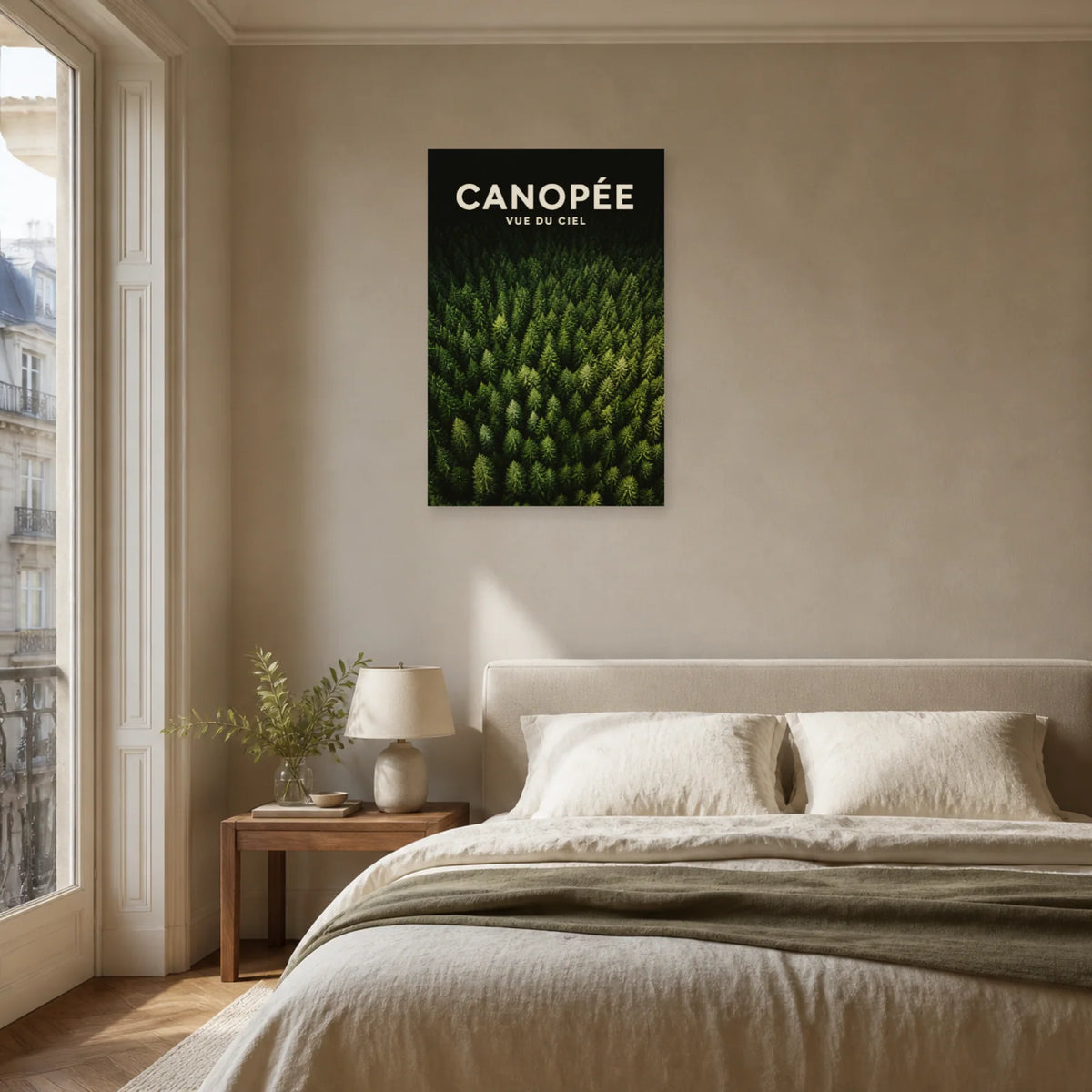 Affiche Canopée – Vue du ciel dans une chambre - Art Virtuoso