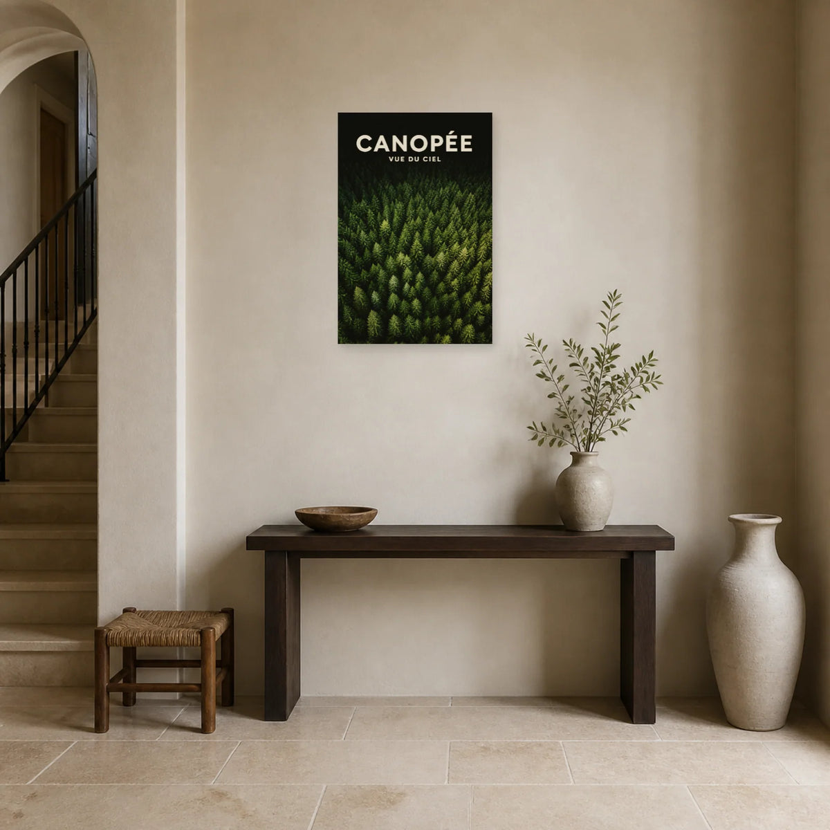 Affiche Canopée – Vue du ciel dans une entrée ou un couloir - Art Virtuoso
